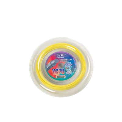 캔디 시리즈 레몬 옐로우 나일론 내구성 배드민턴 라켓 문자열 200m 길이, 0.78mm 직경 튀는 스탠드 유형