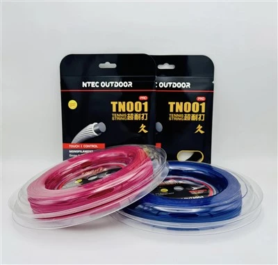 고품질 1.25mm 테니스 스트링, 200m 긴 트레이닝 스트링, 부드러운 폴리에스테르 소재 테니스 라켓 스트링